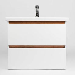 Viant Тумба под раковину Мальта 60 подвесная белая/дуб вотан – фотография-3